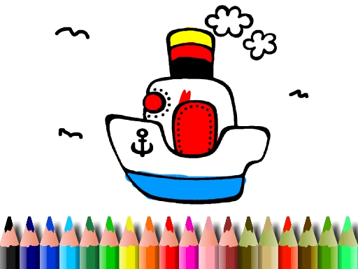 BTS Boat Coloring Game: Free Online Coloring Book