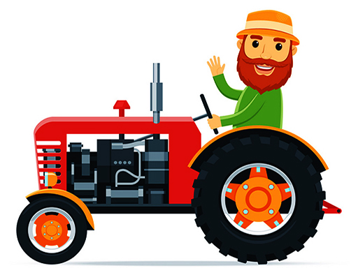 Cartoon Farm Tractor Jigsaw Puzzle Game