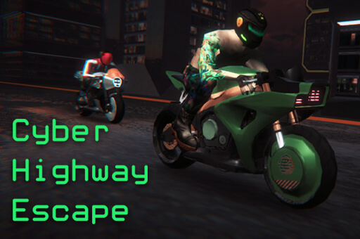 Cyber Highway Escape: Kostenlos Online Fahrradrennen-Spiel