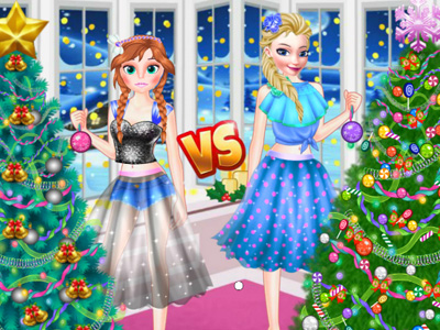 Ellie vs Annie Christman Tree: Free Online Christmas Fun