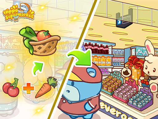 Hippo Supermarket Game: Build and Manage Your Dream Store